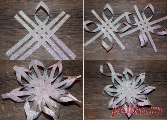 Как сделать 3D снежинки из бумаги и лент: пошаговый мастер-класс