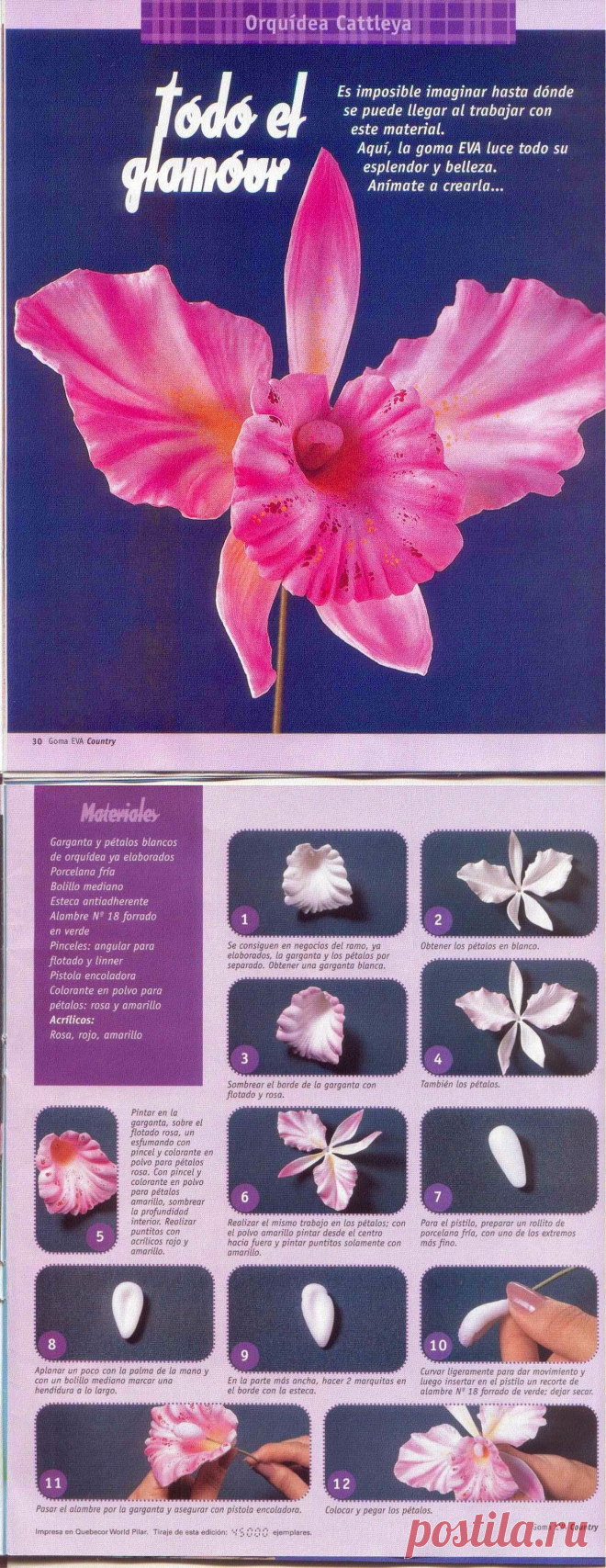 Орхидея из фоамирана. Мастер-класс - Nebka.Ru