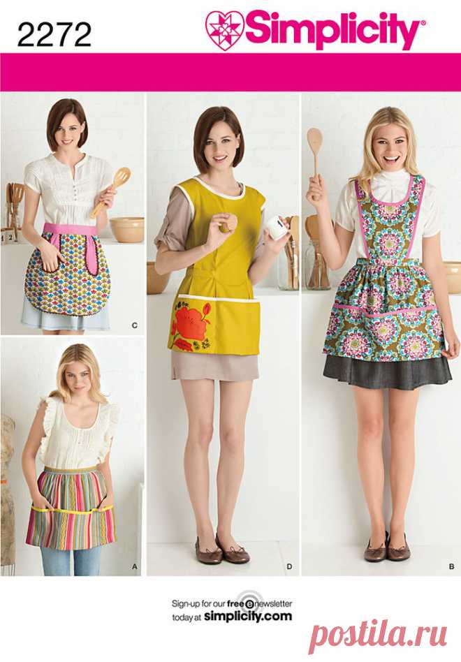 Pattern for Misses' Aprons | Simplicity