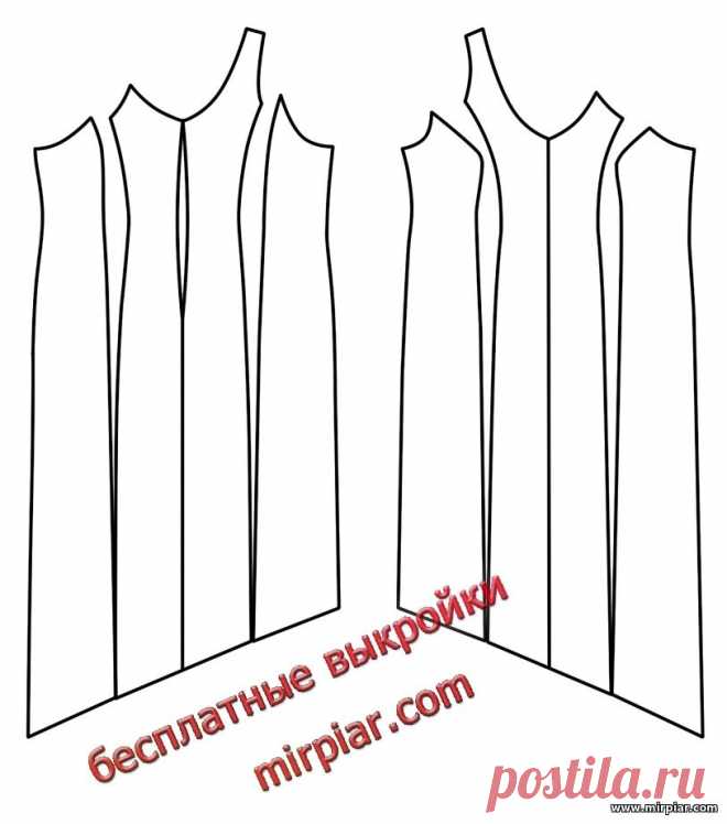 Бесплатные выкройки платья комбинации в бельевом стиле в натуральную величину