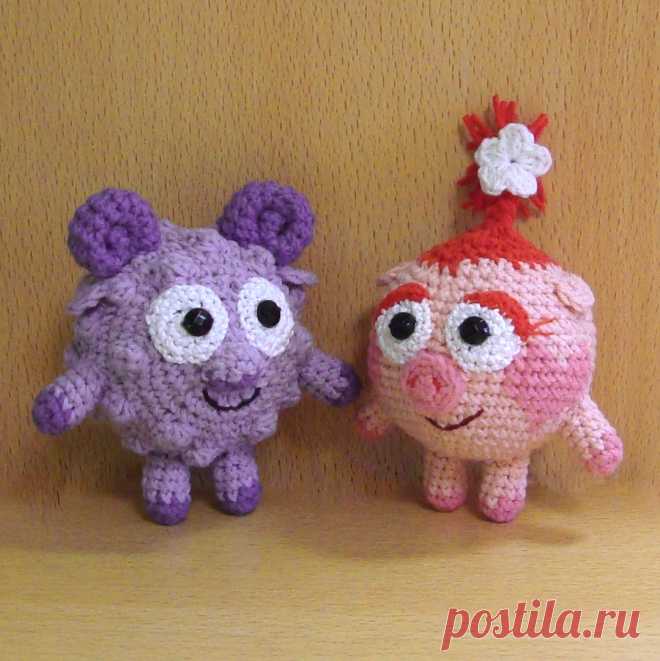 PDF Бараш и Нюша крючком. FREE crochet pattern; Аmigurumi animal patterns. Амигуруми схемы и описания на русском. Вязаные игрушки и поделки своими руками #amimore - Смешарики Бараш и Нюша, маленькая свинка Нюшенька, барашек, мультфильм, малышарики.