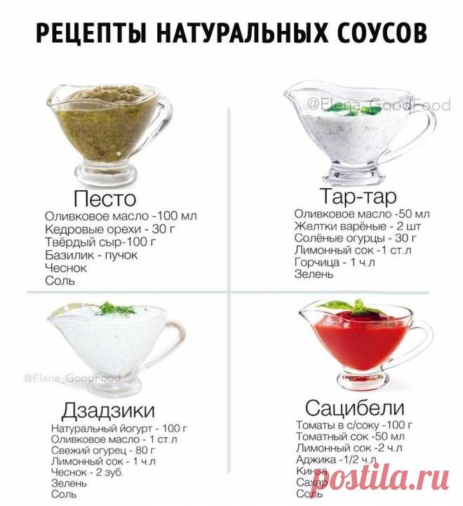 рецепты натуральных соусов