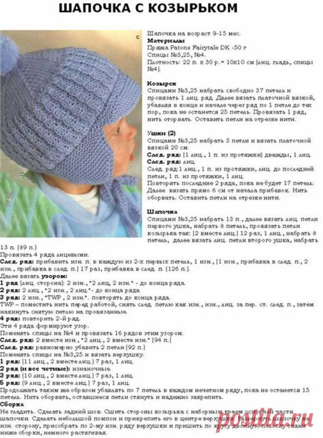 Вязаная шапочка для новорожденного мальчика спицами: схемы и описание - Ladiesvenue