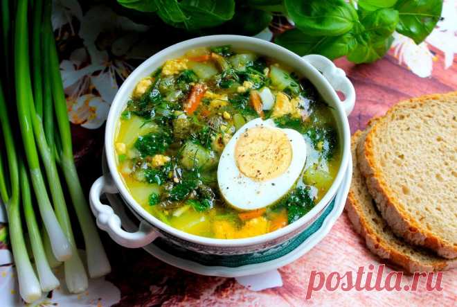 Суп из щавеля и крапивы с яйцом рецепт с фото пошагово - 1000.menu