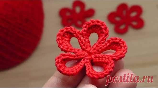 ЦВЕТОК крючком - урок вязания для начинающих - Lesson crochet flowers