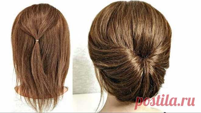 15 Пучков для Коротких волос из Резинок. Быстрые Прически.15 Bundles for Short Hair made of Elastics