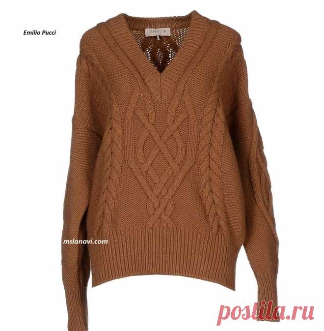 Вязаный свитер спицами от Emilio Pucci (#ВязаниеСпицами)