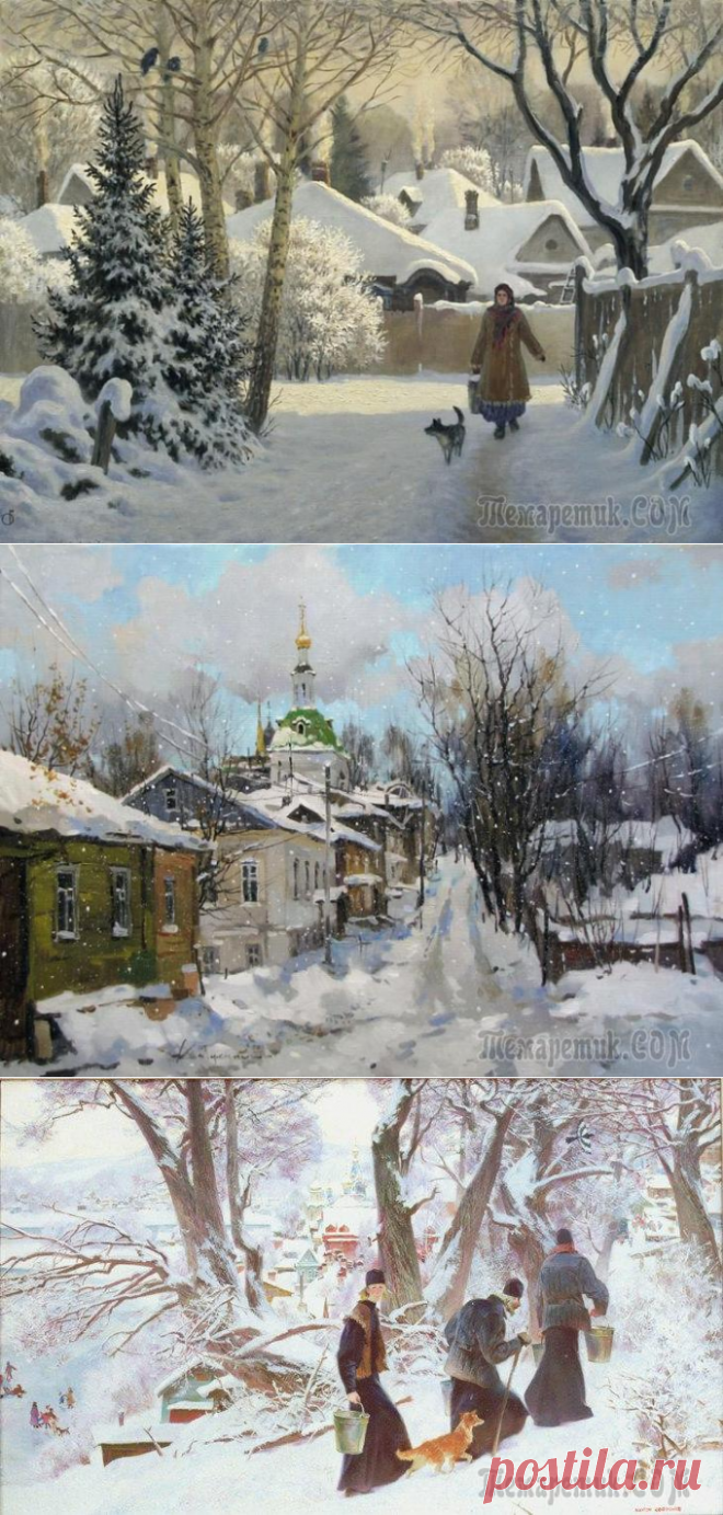 В предчувствии Рождества,пять картин русских художников