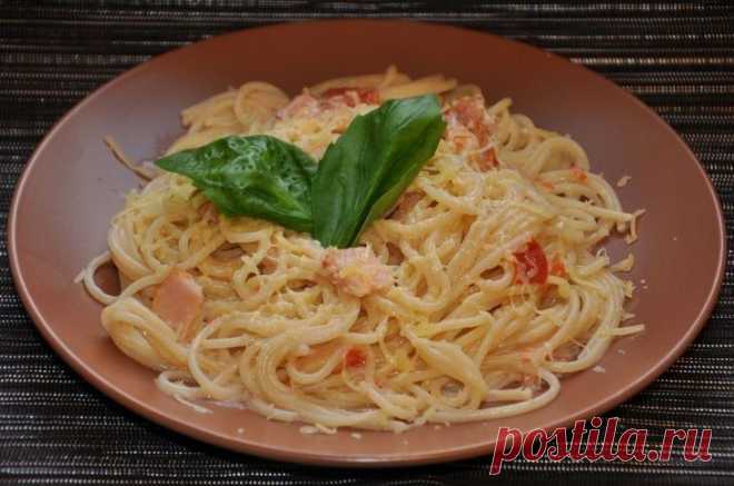 Как приготовить спагетти карбонара со сливками  - рецепт, ингридиенты и фотографии