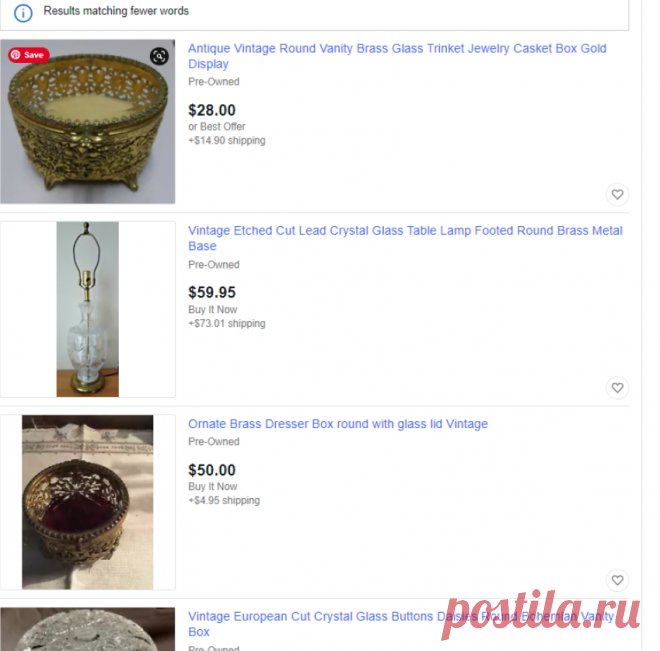 Vintage Round cut Glass Brass pills Box | eBay
