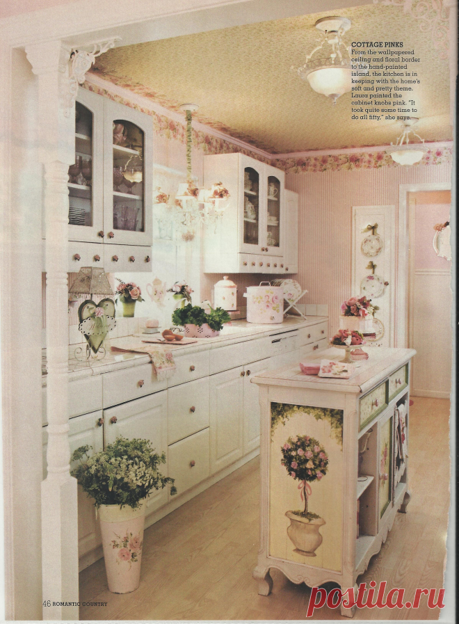 (20) shabby pink kitchen | decu | Shabby, Mutfaklar ve Adalar