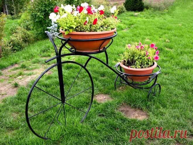 Цветочный велосипед. Идеи декора для сада. ~ ALL-DEKOR