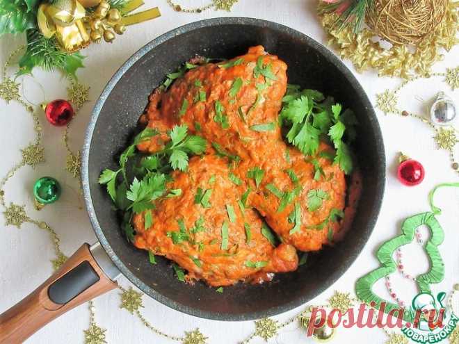 Куриные бедра под пикантной сырной шапочкой Кулинарный рецепт