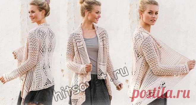 Кардиган летний крючком Пошаговые мастер-классы по шитью своими руками, вязанию, рукоделию, декорированию, швейные мастер-классы для начинающих, фото и видеоуроки.