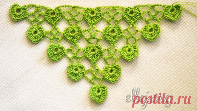 Узор для бактуса с листочками-сердечками Мастер-класс. Этот узор хорошо подойдет для вязания аксессуаров таких как бактус, шарфик, шаль, а так же шикарно выглядит в виде каймы ♦ Подробные авторские фото мастер-классы, схемы вязания, видеоуроки и описания.