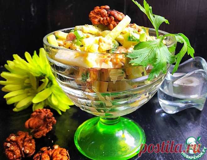 Куриный салат с огурцом и грецким орехом – кулинарный рецепт