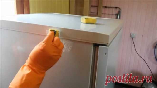 Как обновить старый холодильник Старенький холодильник, который стоит на даче, работает верой и правдой, но его внешний вид оставляет желать лучшего