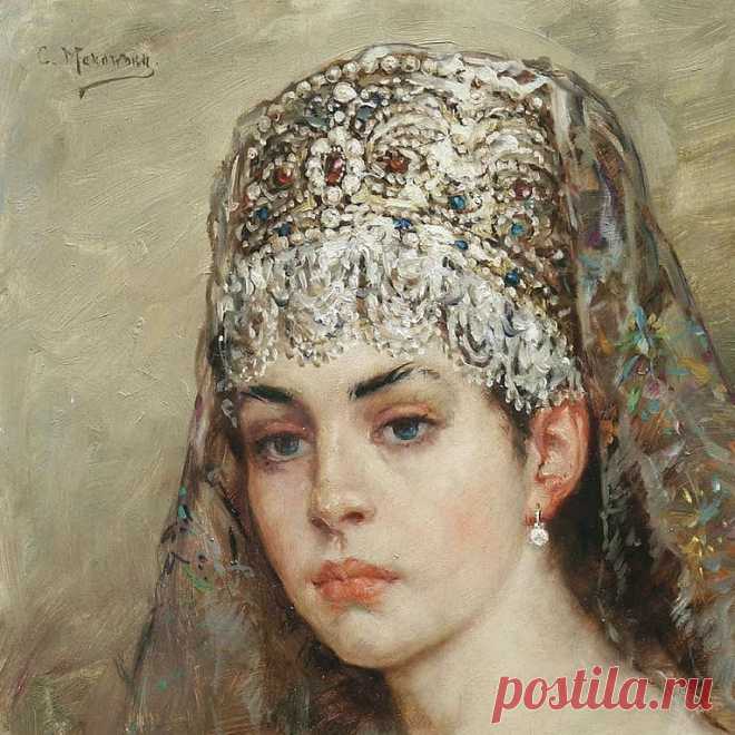 Вязание на заказ, С-Пб. в Instagram: «А вот прообраз моих головных уборов Снегурочка и Берегиня. Картина русского художника Константина Егоровича Маковского