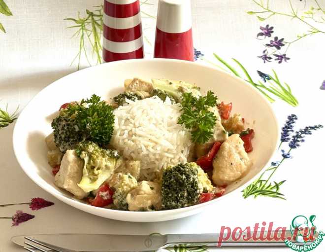 Куриная грудка с брокколи и перцем – кулинарный рецепт