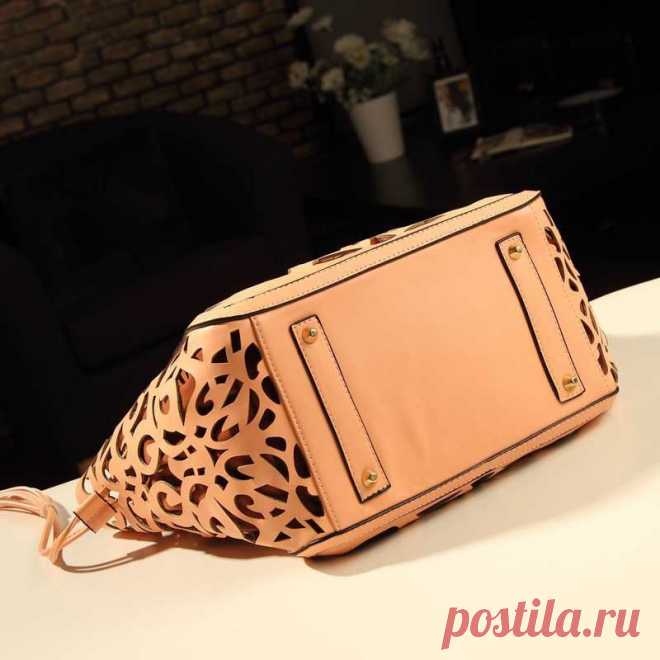 Hot venda nova Vintage Tassel PU Leather mulheres bolsas oco Out esculpida elegância sacos de ombro das senhoras saco do mensageiro em Bolsas de Ombro de Mochilas & bagagem no AliExpress.com | Alibaba Group