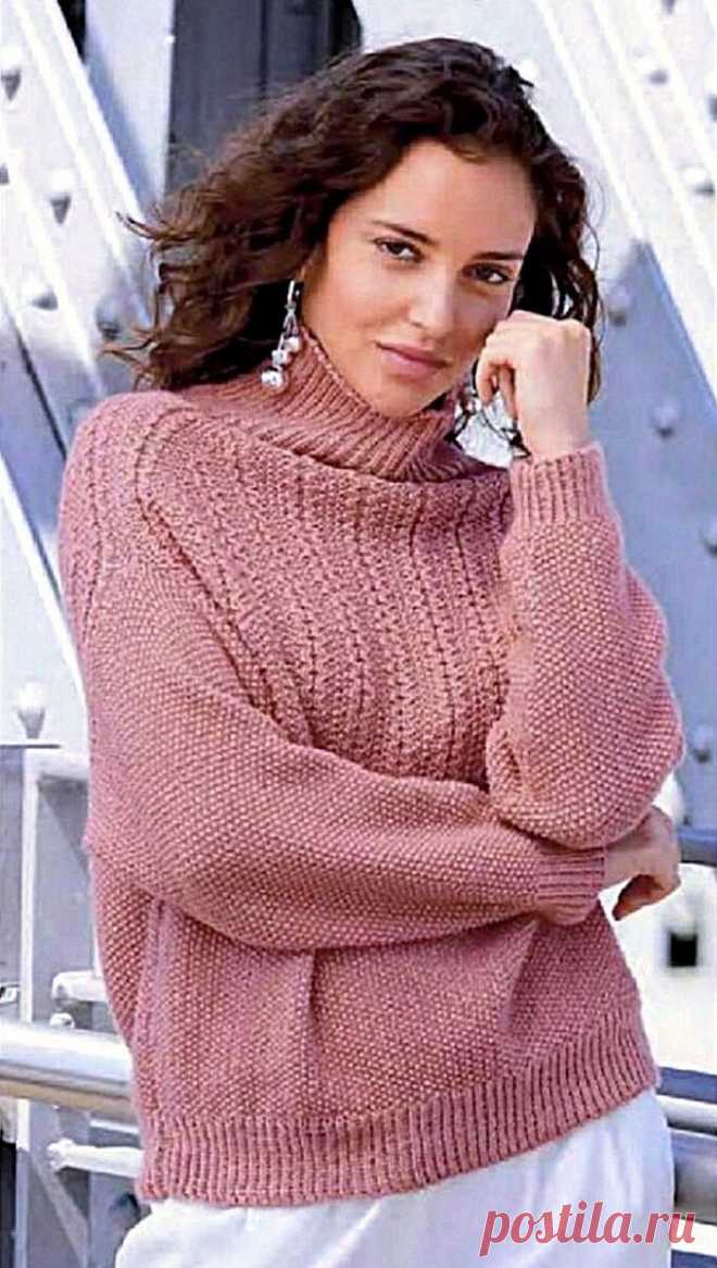 Зимний свитер с высоким воротом: 31 идея для вязания спицами и крючком, которые нельзя не связать (+ описания, схемы, выкройки) | Вяжем с Бабуковой | Дзен
