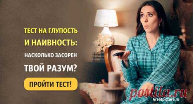 Тест на глупость и наивность: Насколько засорен твой разум? Тест на глупость и наивность: Насколько засорен твой разум?Подумайте, можно ли вас назвать зрелым разумным человеком, который логично отс