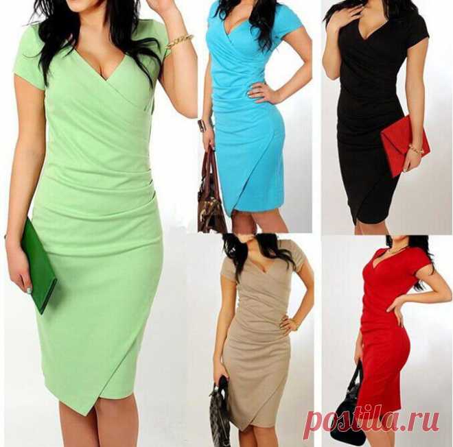 Dresses Picture - More Detailed Picture about Womens Elegant Vintage Patchwork V Neck Woman Dress Work Business Party Cocktail Pencil Dress Casual Dress Picture in Dresses from VICO DUO | Aliexpress.com | Alibaba Group