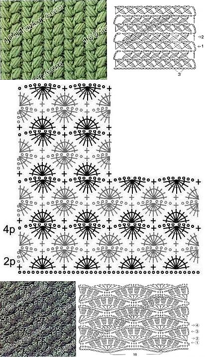 Плотные узоры крючком для вязания пальто схемы