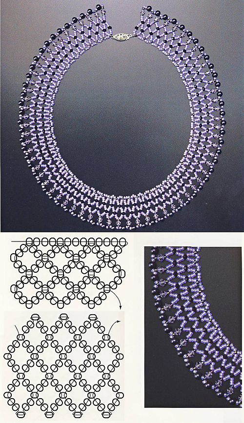 Колье.Схемы. Diy necklace patterns, Beading netting, Bead weaving tutorials Схема плетения из бусин своими руками воротничка Схема плетения из бусин своими руками воротничка Схема плетения из бусин своими руками воротничка Фиолетовое колье-воротник / Колье, бусы, ожерелья / Biserok.org Украшения Постил