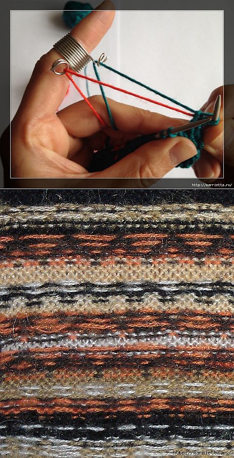 жаккард с протяжками на лицевой стороне. технология вязания. жаккард без протяжек. двухцветный узор с протяжкой. жаккард изнанка с протяжками.